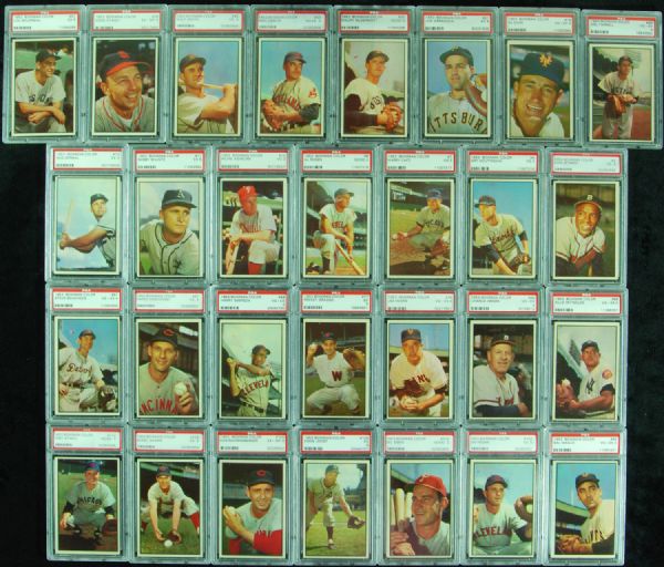 1953 Bowman Color PSA-Graded lot of 29