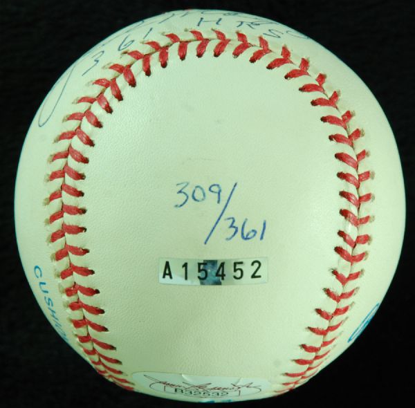 Joe DiMaggio Single-Signed OAL Baseball 361 HRs (JSA)