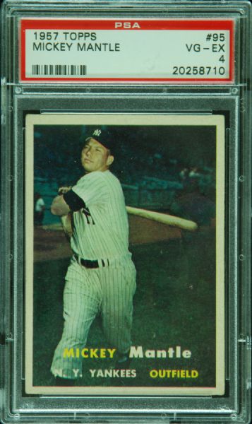 1957 Topps Mickey Mantle No. 95 PSA 4