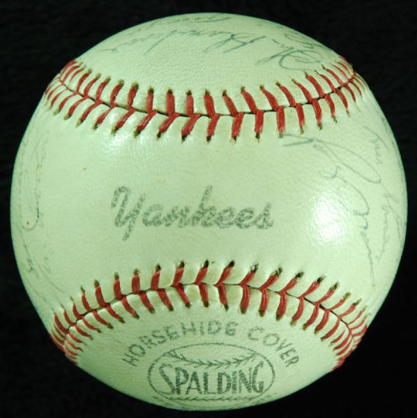 1962 New York Yankees Team-Signed Baseball (23 Signatures)