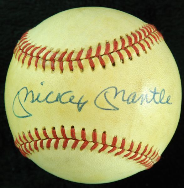 Mickey Mantle Single-Signed OAL Baseball (PSA/DNA)