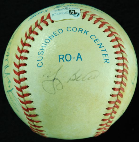 HOFers Multi-Signed Baseball (9 Signatures) with Ted Williams, Kaline, Gehringer, Musial (PSA/DNA)