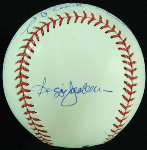 Hank Aaron, Pete Rose, Stan Musial & Reggie Jackson Signed Baseball (Steiner)