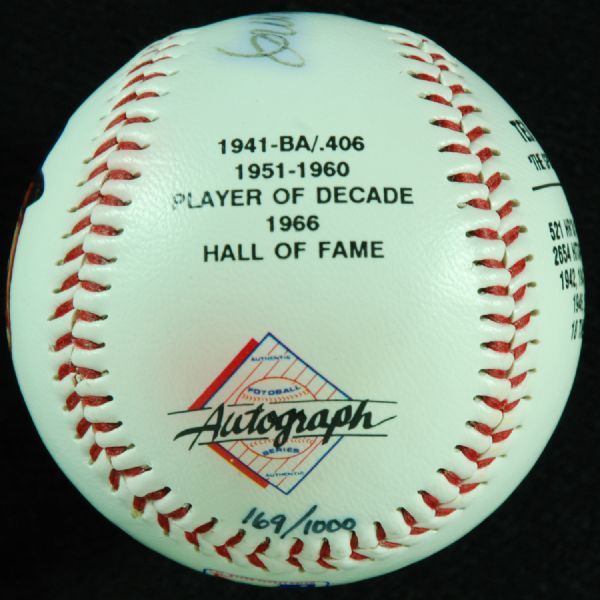 Ted Williams Single-Signed Fotoball