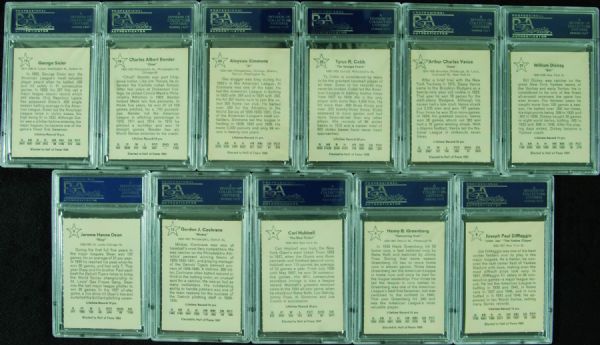 1961 Golden Press Hall of Famer Grouping of Slabbed Cards (11)