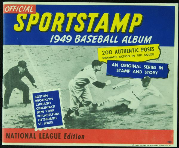 1949 Eureka Sportstamp Baseball Album Near Set (195/200) 