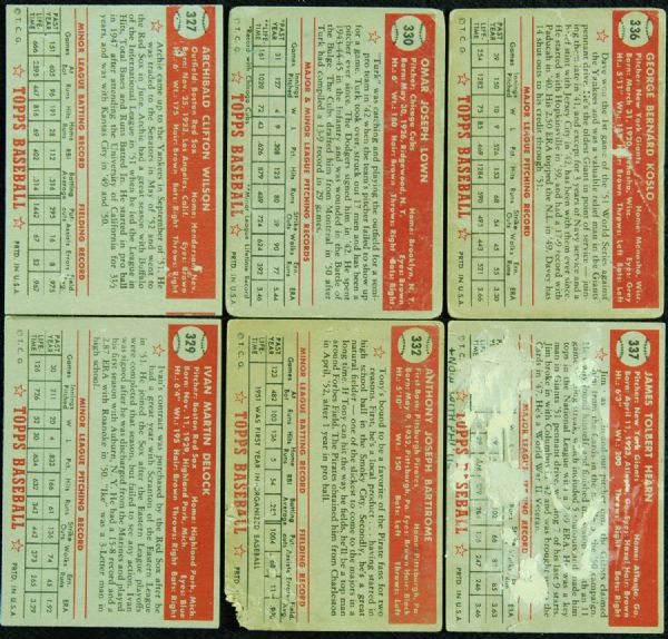 1952 Topps High-Number Partial Set (21)