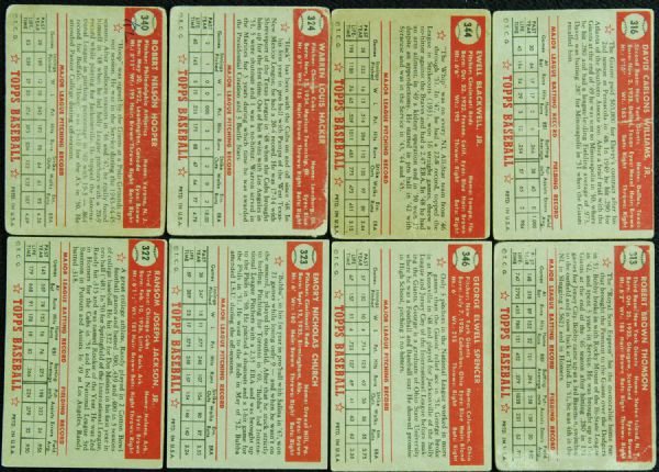 1952 Topps High-Number Partial Set (21)