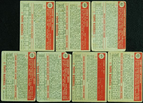 1952 Topps High-Number Partial Set (21)