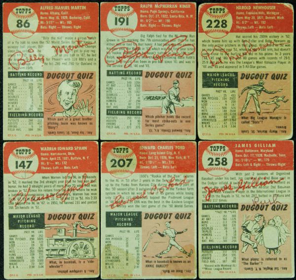 1953 Topps Baseball Complete Set (274)