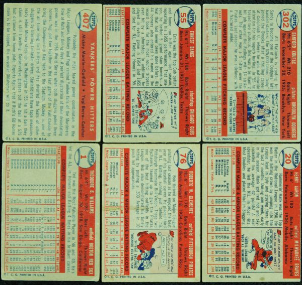 1957 Topps Baseball Complete Set (408)