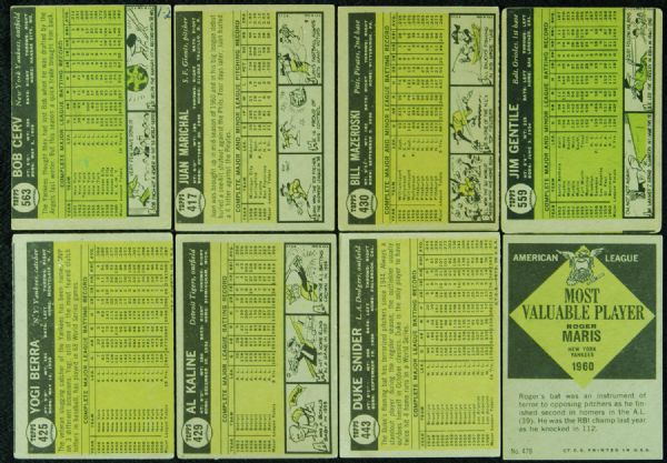 1961 Topps Baseball Complete Set (587)