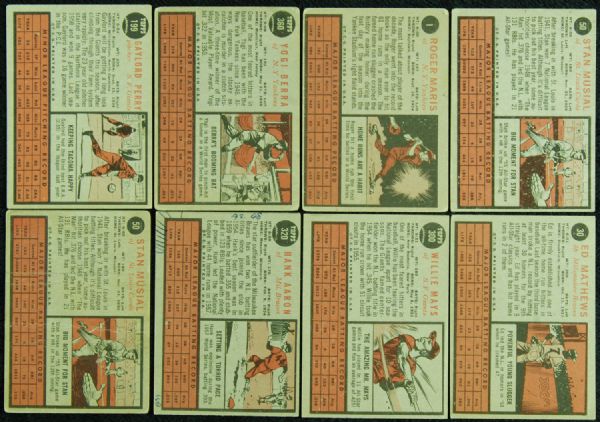 1962 Topps Baseball Complete Set (598)