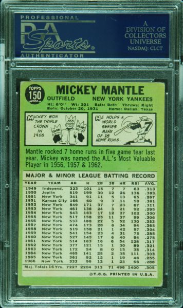 1967 Topps Baseball Complete Set (609)