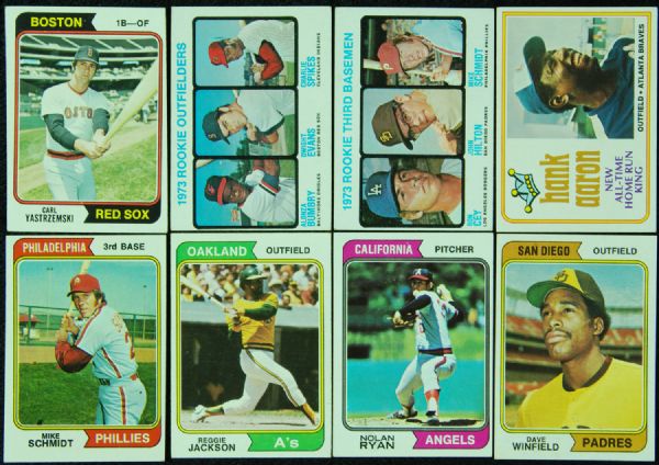 1973 and 1974 Topps Baseball Complete Sets (1,320)