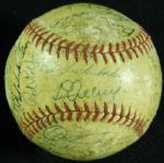1938 New York Yankees World Champions Team-Signed OAL Baseball (26 Signatures) (JSA)