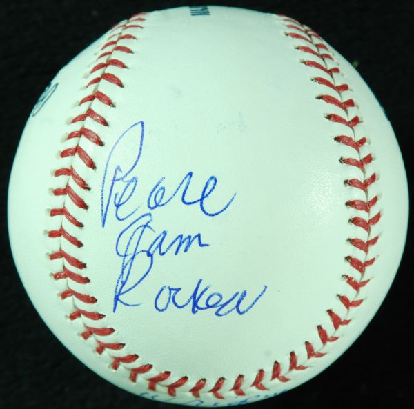 Ernie Banks Single-Signed OML Baseball Pearl Jam Rocker, Wrigley Field, 7/19/13 (JSA)