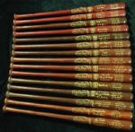 Complete Run of Cooperstown Hall of Fame Brown Induction Bats 1936-2013 (72) 