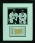 Babe Ruth & Lou Gehrig Dual-Signed Sheet Framed Display (PSA/DNA)