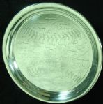 1953 New York Yankees World Champions Presentation Silver Plate