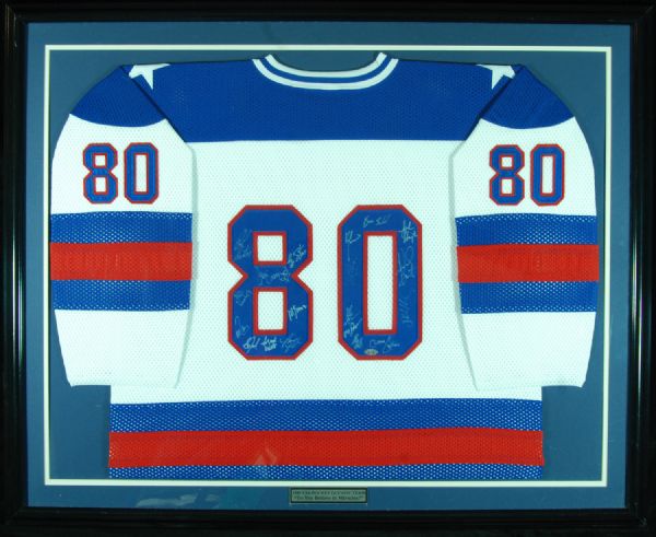 Miracle On Ice 1980 USA Hockey Team-Signed Jersey (20 Signatures) (Steiner)