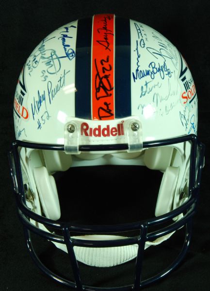 Chicago Bears Greats Signed Salute to Soldier Field Helmet (32 Signatures)