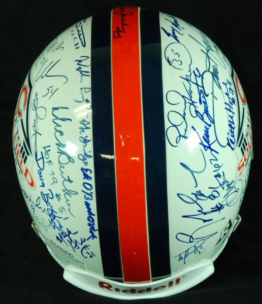 Chicago Bears Greats Signed Salute to Soldier Field Helmet (32 Signatures)