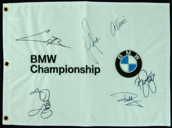 Multi-Signed BMW Championship Flag (6 Signatures) with Donald, Rose, Fowler