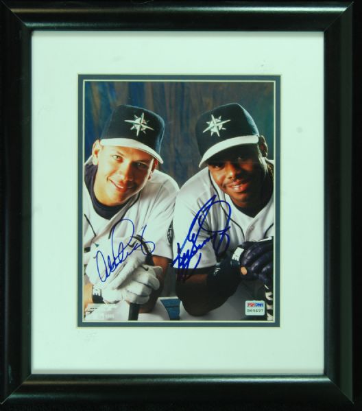 Alex Rodriguez & Ken Griffey Jr. Signed 8x10 Photo (PSA/DNA)