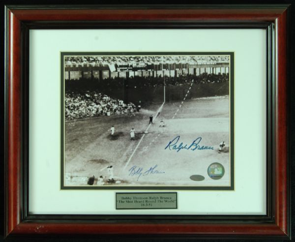 Bobby Thomson & Ralph Branca Signed 10x8 Photo (Steiner)