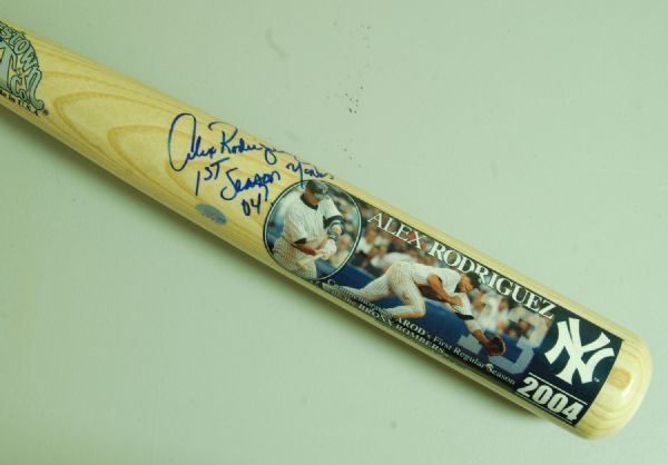 Alex Rodriguez Signed Cooperstown Decal Bat (PSA/DNA)