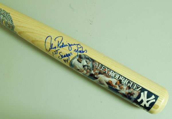 Alex Rodriguez Signed Cooperstown Decal Bat (PSA/DNA)