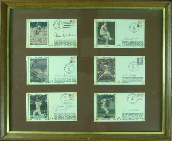 Signed First Day Covers Display (26) with Nolan Ryan, Rose, Schmidt