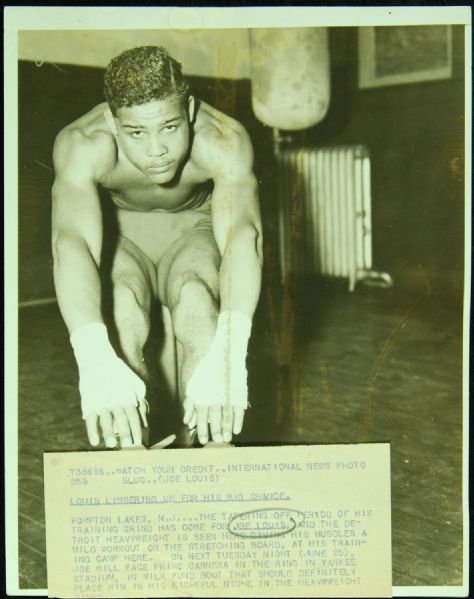 Joe Louis Original Wire Photo (1935)