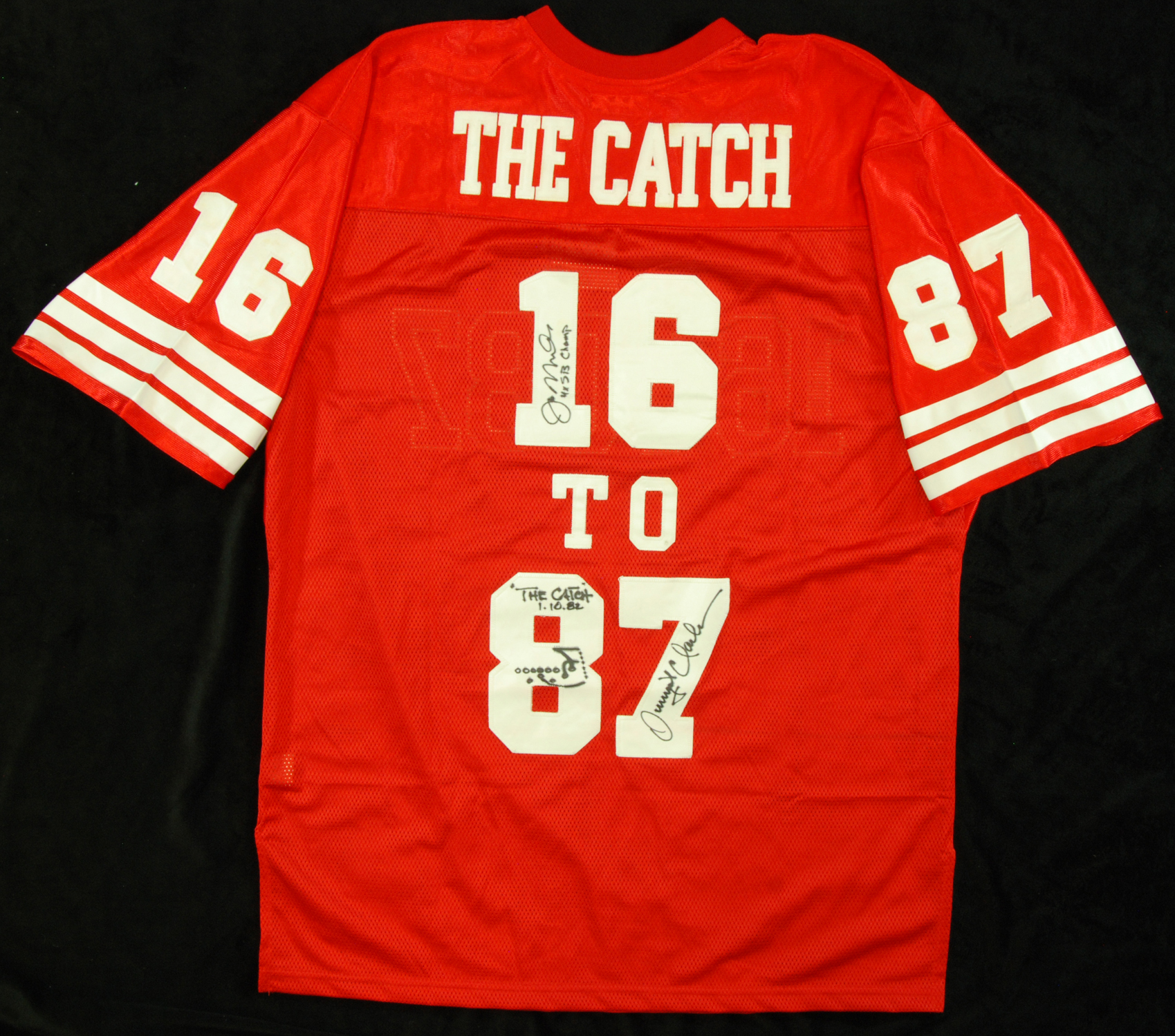 Lot Detail - Joe Montana & Dwight Clark Signed 'The Catch' Jersey with Play  Diagram (PSA/DNA)