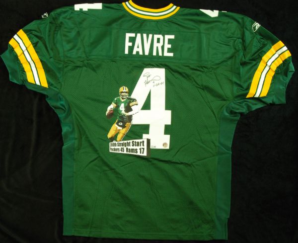 Brett Favre Signed 200th Straight Start Jersey (22/44) (PSA/DNA)