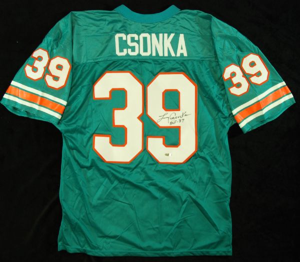 Larry Csonka Signed Dolpins Jersey HOF 87 (PSA/DNA)