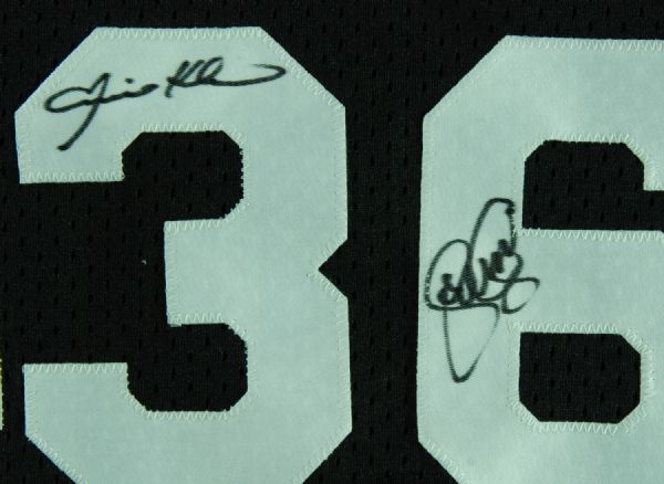 Joe Greene, LC Greenwood, Dwight White & Ernie Holmes Signed Steel Curtain Jersey (PSA/DNA)