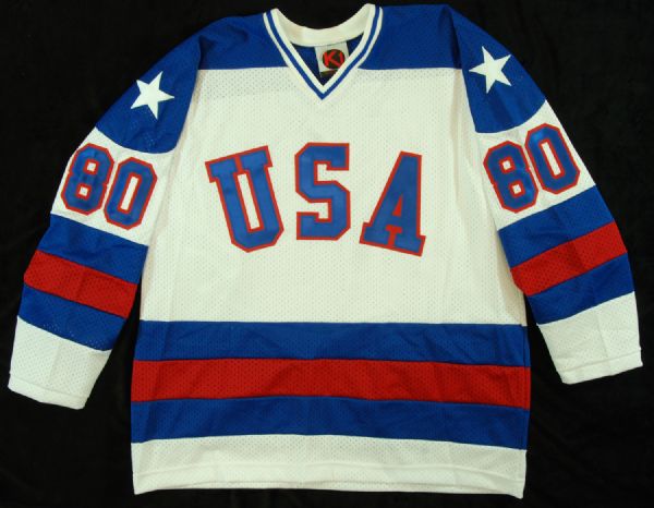 1980 Team USA Miracle On Ice Team-Signed Jersey (20 Signatures) (PSA/DNA)