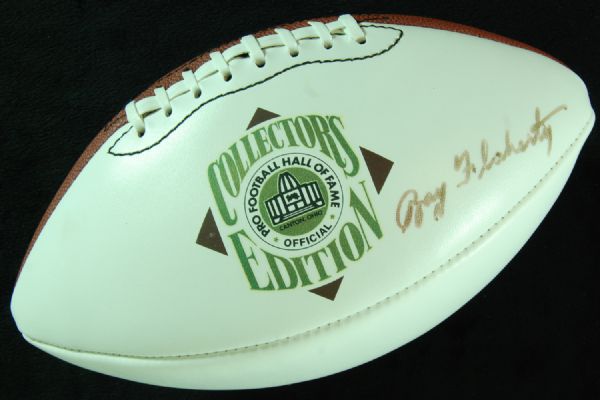 Ray Flaherty Signed HOF Logo Football (PSA/DNA)