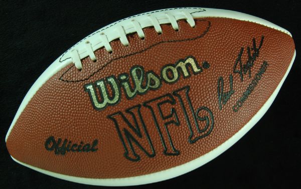 Morris Red Badgro Signed HOF Logo Football (PSA/DNA)