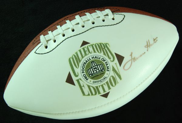 Lamar Hunt Signed HOF Logo Football (PSA/DNA)