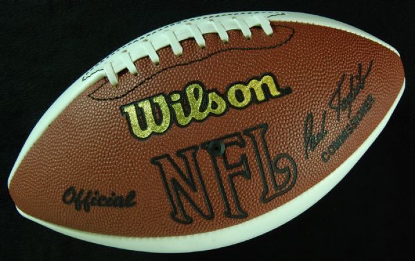 Lamar Hunt Signed HOF Logo Football (PSA/DNA)