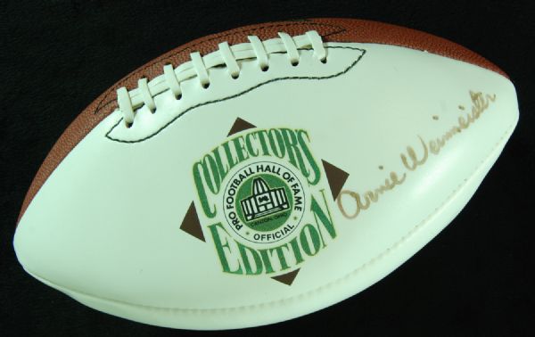 Arnie Weinmeister Signed HOF Logo Football (PSA/DNA)