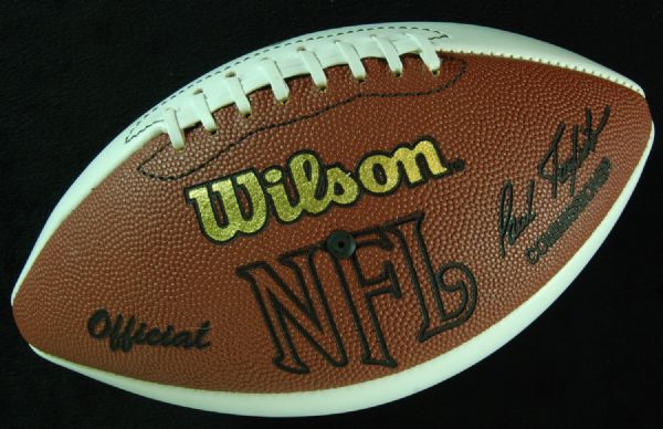 Andy Robustelli Signed HOF Logo Football (PSA/DNA)