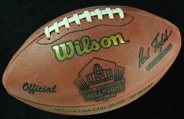 Class of 2006 HOF Signed Football (Aikman, Moon, Carson, Madden, Wright)