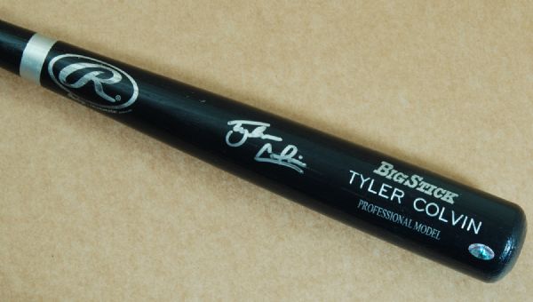 Tyler Colvin Signed Rawlings Bat