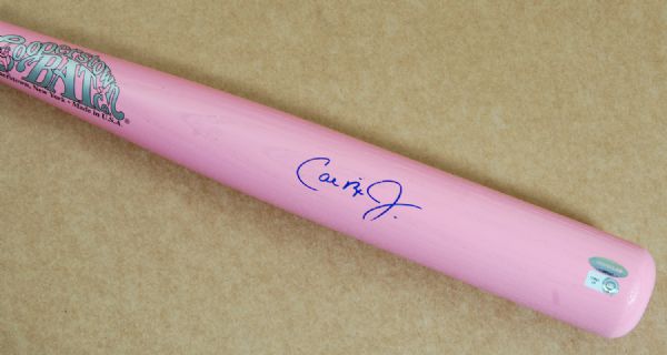 Cal Ripken Signed Cooperstown Pink Bat (Ironclad) (PSA/DNA)