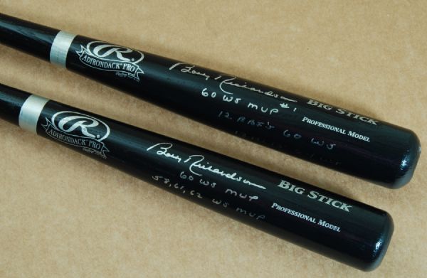 Bobby Richardson Signed Rawlings Bat Pair (2) with Inscriptions