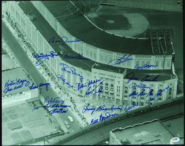 1961 New York Yankees Reunion Team-Signed 16x20 Photo (22 Signatures) (PSA/DNA)